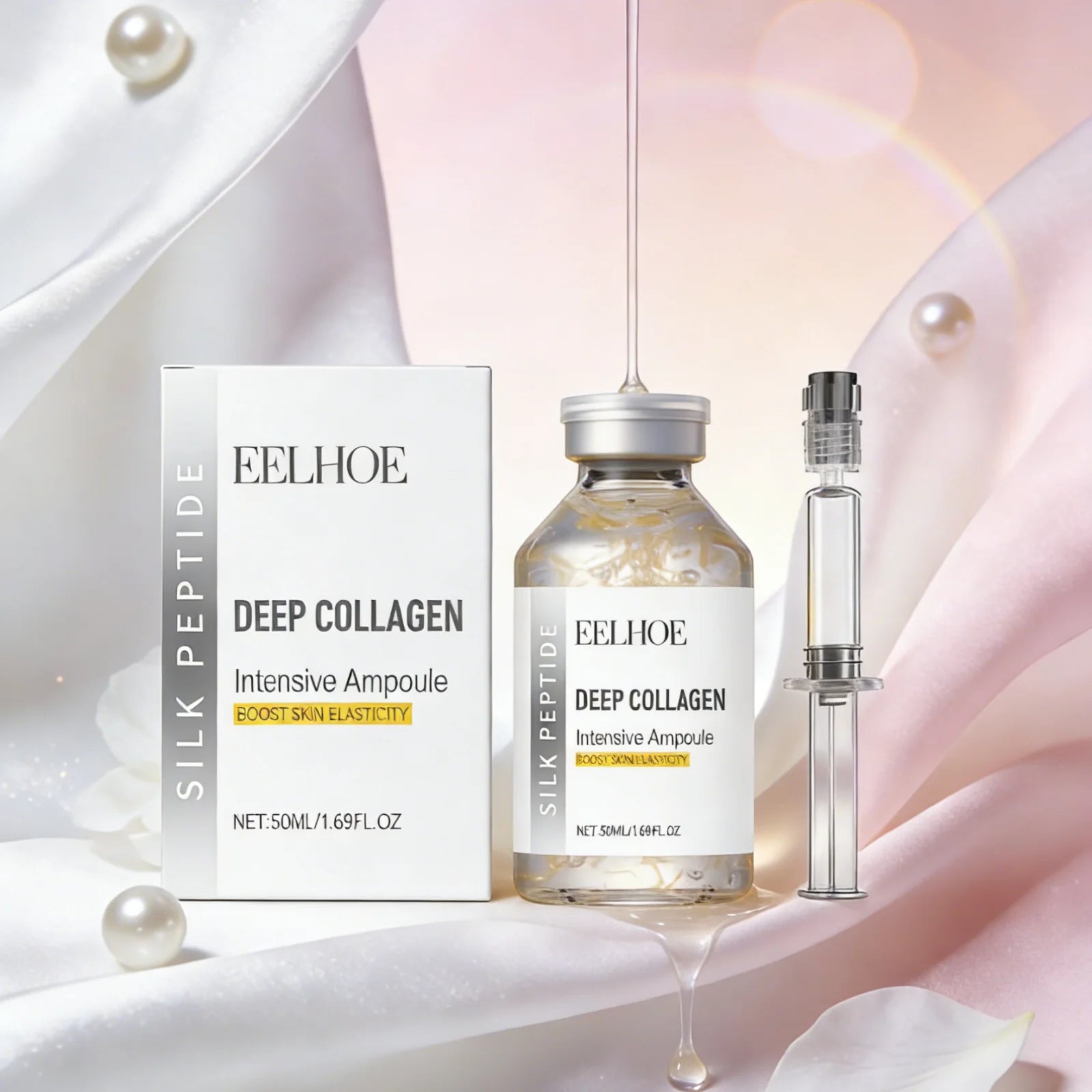 Deep Collagen Silk Peptide Intensive Lifting Ampoule Tighten Skin Elasticity Enhanced Reduce Fine Lines and Wrinkles Face Serum LumieveSkin