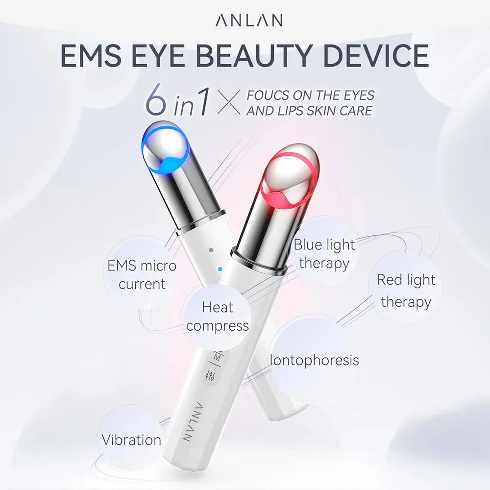 ANLAN EMS Eye Massager | Remove Eye Bags & Dark Circles with Red & Blue Light Oma kauppa