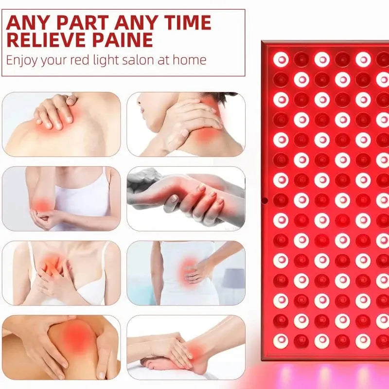 LED Red Light Therapy Panel (225 LEDs) – Anti-Aging Skin Care & Full Body Pain Relief Device Oma kauppa