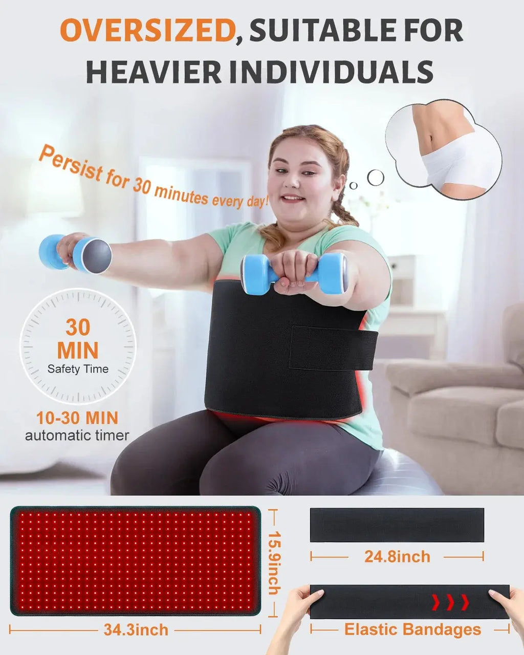 406 LED Red Light Therapy Mat – Full Body Infrared Heating Pad (660nm & 850nm) Oma kauppa