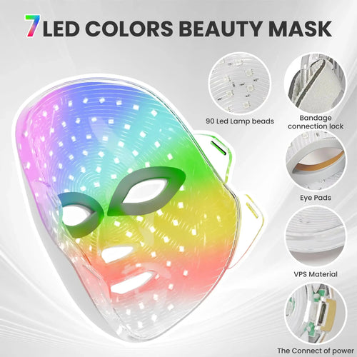 7-in-1 LED Face Mask | Red Light Therapy & Skin Rejuvenation Device Oma kauppa