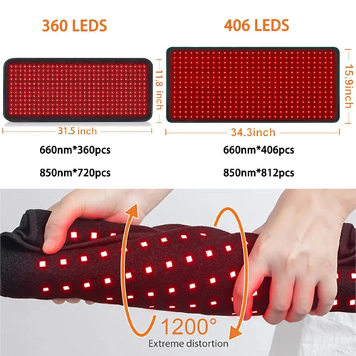 406 LED Red Light Therapy Mat – Full Body Infrared Heating Pad (660nm & 850nm) Oma kauppa