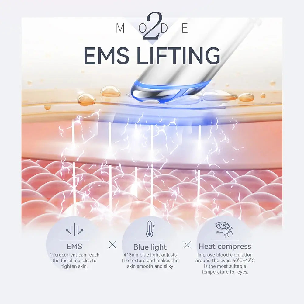 ANLAN EMS Eye Massager | Remove Eye Bags & Dark Circles with Red & Blue Light Oma kauppa