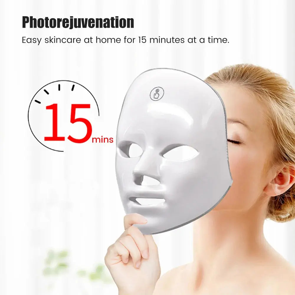 7-in-1 LED Face Mask | Red Light Therapy & Skin Rejuvenation Device Oma kauppa