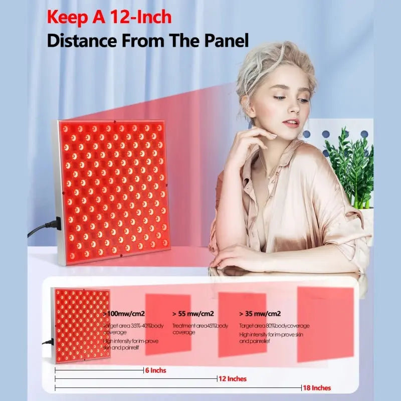 LED Red Light Therapy Panel (225 LEDs) – Anti-Aging Skin Care & Full Body Pain Relief Device Oma kauppa